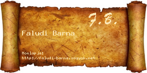 Faludi Barna névjegykártya